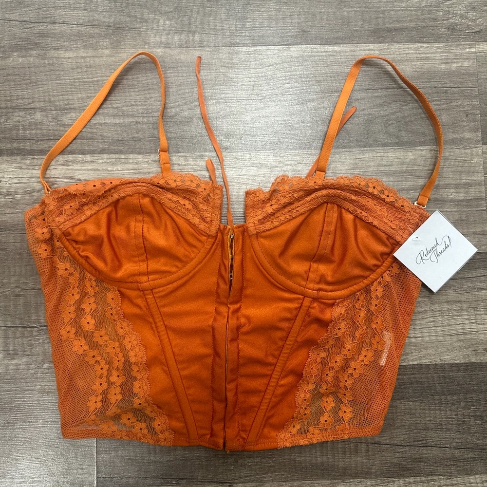 edikted lace corset tank top